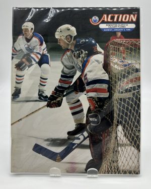 Action Edmonton Oilers Official Program January 5 1986 VS. Flames